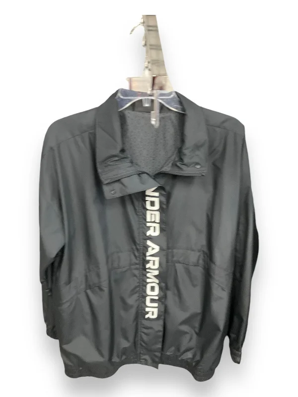 Athletic Jacket By Under Armour In Black, Size: S Notch Collar Peter Pan Collar Cowl Neck Athletic Jacket By Under Armour In Black, Size: S Notch Collar Peter Pan Collar Cowl Neck