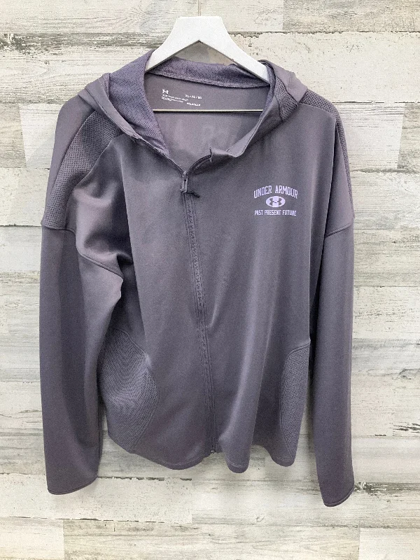 Athletic Jacket By Under Armour In Purple, Size: Xl Front Pockets Side Pockets Patch Pockets Athletic Jacket By Under Armour In Purple, Size: Xl Front Pockets Side Pockets Patch Pockets