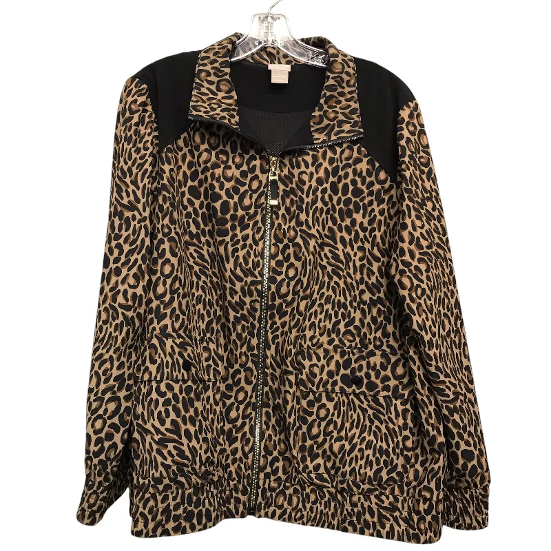 Athletic Jacket By Zenergy By Chicos In Animal Print, Size:Xl Quilted Jacket Puffer Jacket Insulated Jacket Athletic Jacket By Zenergy By Chicos In Animal Print, Size:Xl Quilted Jacket Puffer Jacket Insulated Jacket
