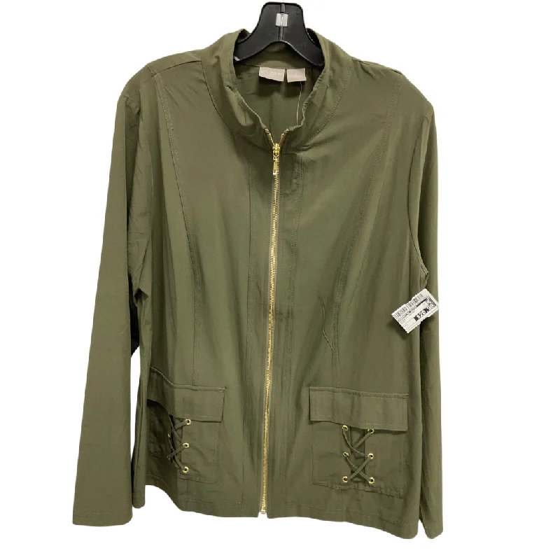 Athletic Jacket By Zenergy By Chicos In Green, Size: L Trench Coat Raincoat Waterproof Jacket Athletic Jacket By Zenergy By Chicos In Green, Size: L Trench Coat Raincoat Waterproof Jacket