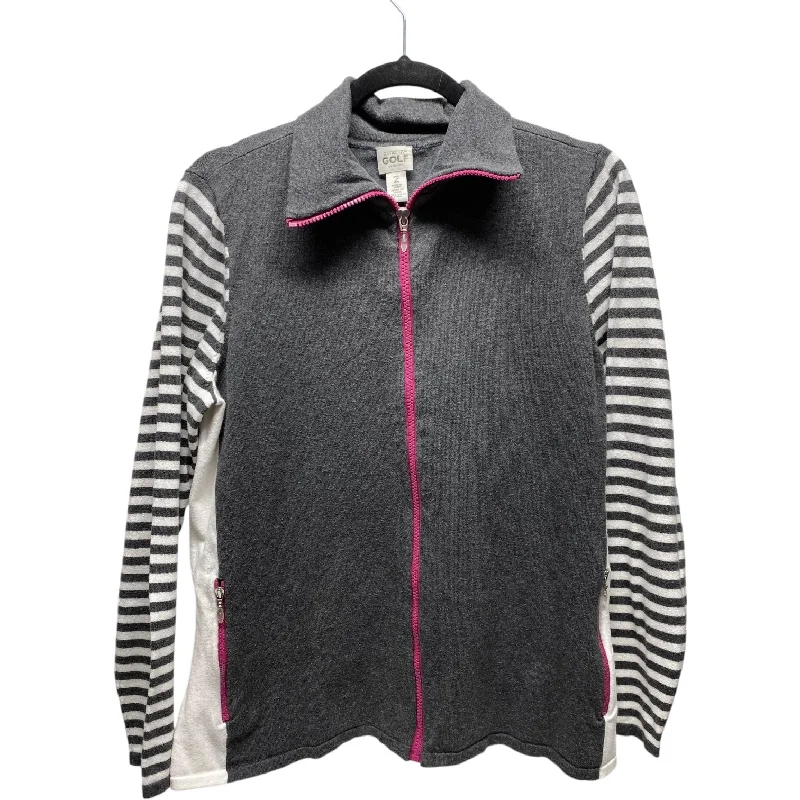 Athletic Jacket By Zenergy By Chicos In Grey, Size: L Insulated Jacket Fitted Jacket Loose Jacket Athletic Jacket By Zenergy By Chicos In Grey, Size: L Insulated Jacket Fitted Jacket Loose Jacket