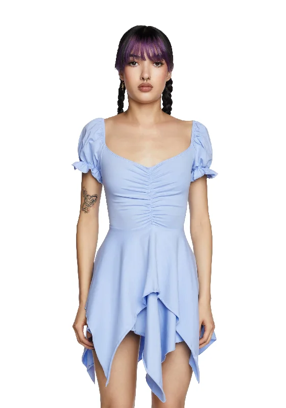 Chasin' Rainbows Mini Dress - Periwinkle Classic Casual Mini Dress