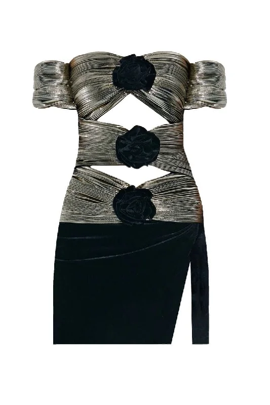 CORTE DEI PAPI CUT-OUT MINI DRESS Classic Black Mini Dress