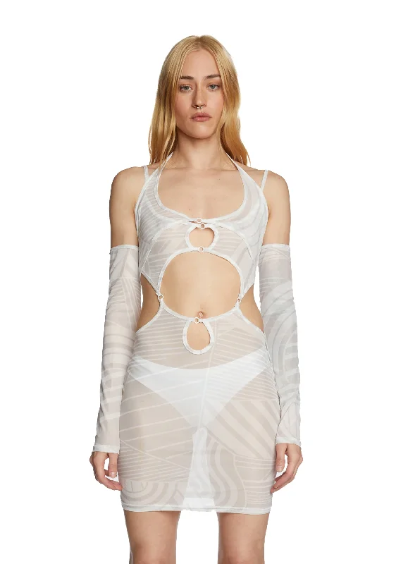 Cyber Storm Mini Dress Cozy Cotton Mini Dress