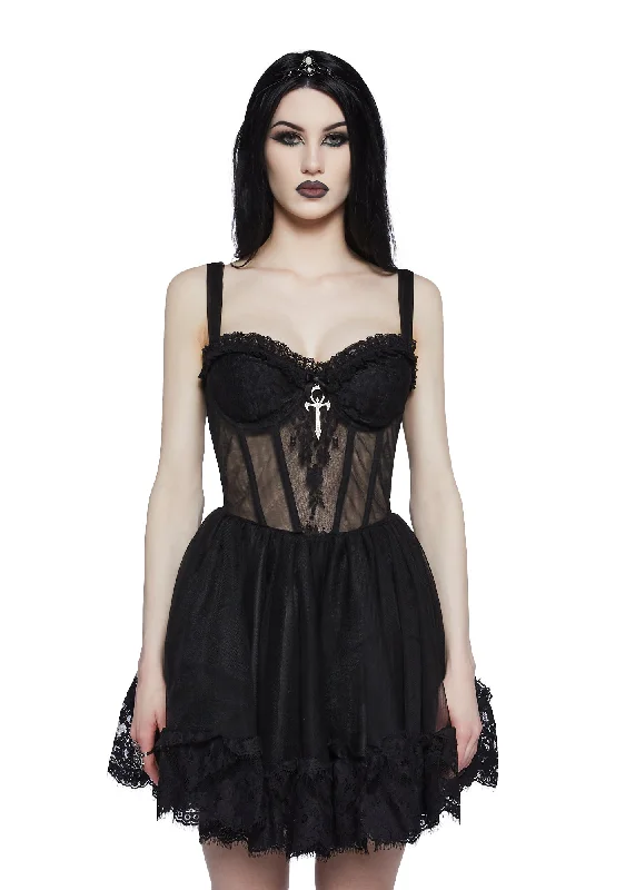 Dance With Death Mini Dress Comfortable Smocked Mini Dress