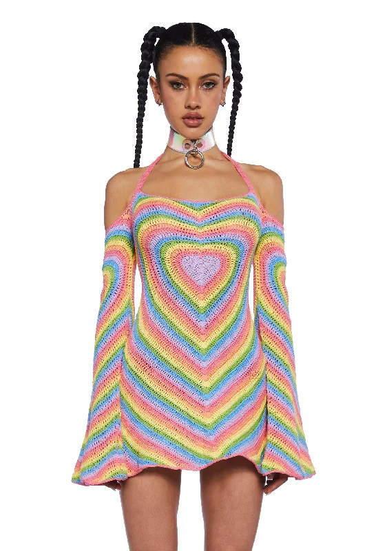 Dancing In Colors Mini Dress Fashionable Off-Shoulder Mini Dress