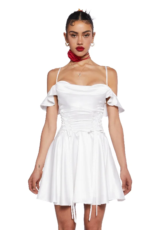 Gondola Romance Mini Dress Trendy Off-Shoulder Dress Mini