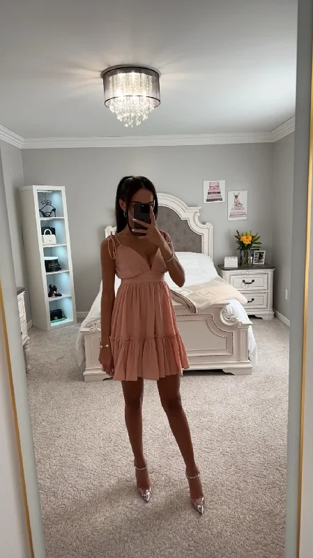 HALTER BABYDOLL TIERED MINI DRESS Fashionable Summer Mini Dress