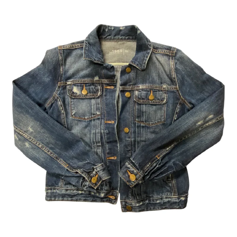 Jacket Denim By Gap In Blue Denim, Size: M Trench Coat Raincoat Waterproof Jacket