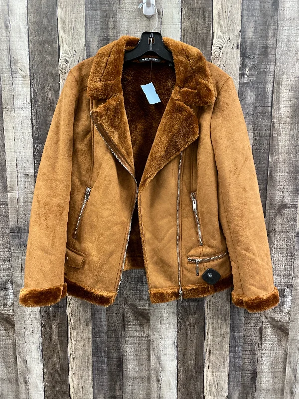 Jacket Faux Fur & Sherpa By Nina Leonard In Brown, Size: S Wool Fabric Cashmere Fabric Tweed Fabric Jacket Faux Fur & Sherpa By Nina Leonard In Brown, Size: S Wool Fabric Cashmere Fabric Tweed Fabric
