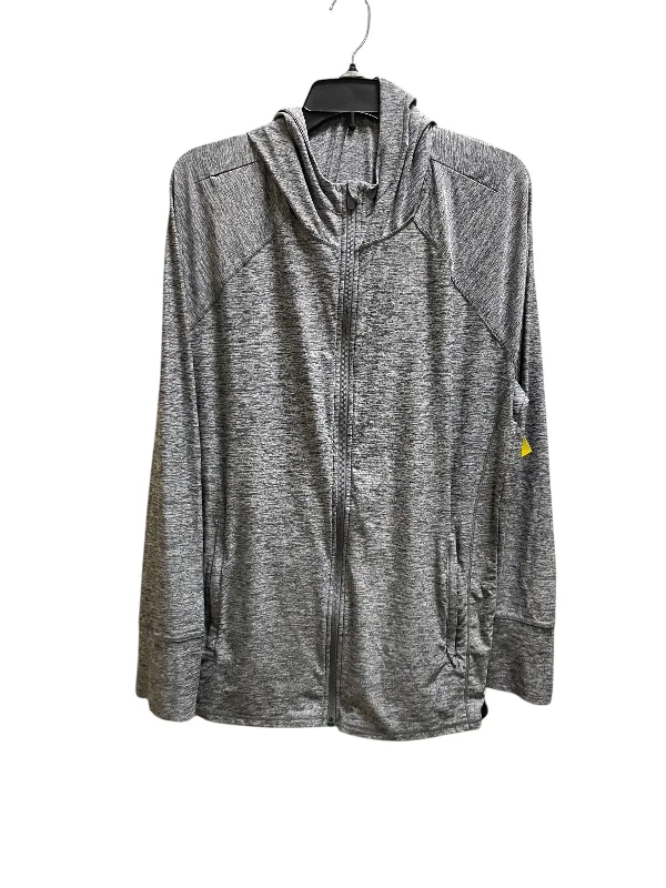 Jacket Fleece By Athleta In Grey, Size: 2x Hoodie Zip-Up Jacket Button-Up Jacket