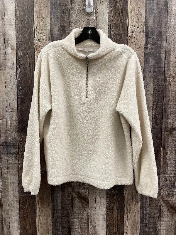Jacket Fleece By Loft In Cream, Size: M Anorak Shell Jacket Lightweight Jacket