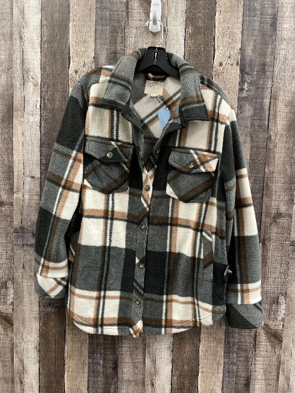 Jacket Fleece By Thread And Supply In Multi-colored, Size: M Nylon Fabric Polyester Fabric Spandex Fabric Jacket Fleece By Thread And Supply In Multi-colored, Size: M Nylon Fabric Polyester Fabric Spandex Fabric