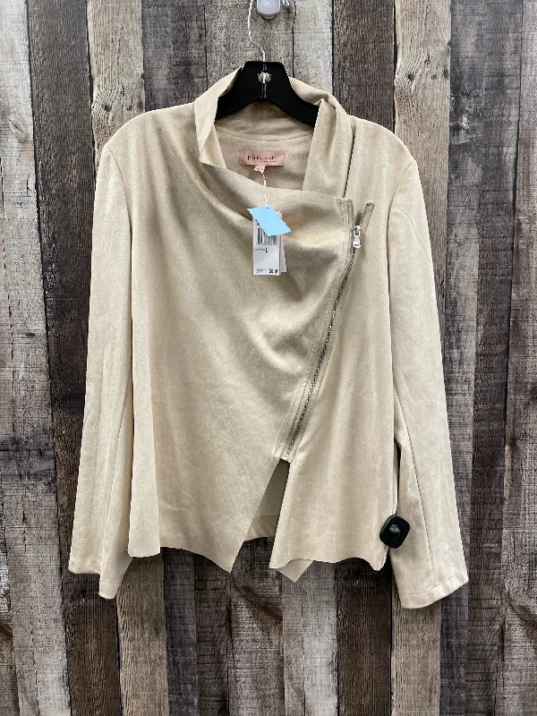 Jacket Moto By Philosophy In Beige, Size: L Rayon Jacket Velvet Jacket Corduroy Jacket Jacket Moto By Philosophy In Beige, Size: L Rayon Jacket Velvet Jacket Corduroy Jacket