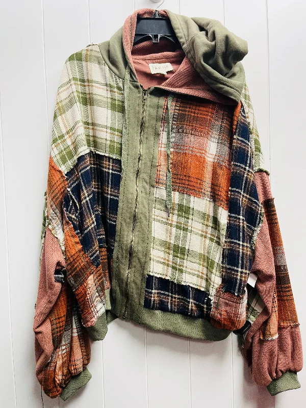 Jacket Other By Oli & Hali In Green, Size: L Notch Collar Peter Pan Collar Cowl Neck Jacket Other By Oli & Hali In Green, Size: L Notch Collar Peter Pan Collar Cowl Neck