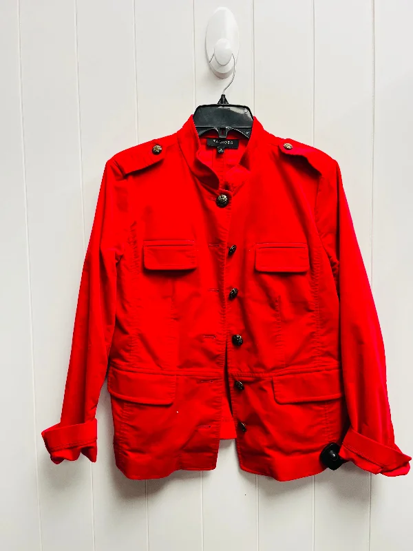 Jacket Other By Talbots In Red, Size: 10 Chenille Jacket Brocade Jacket Lace Jacket