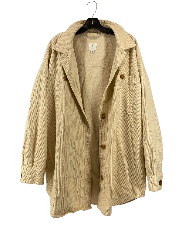 Jacket Shirt By Dip In Cream, Size: Xl Front Pockets Side Pockets Patch Pockets