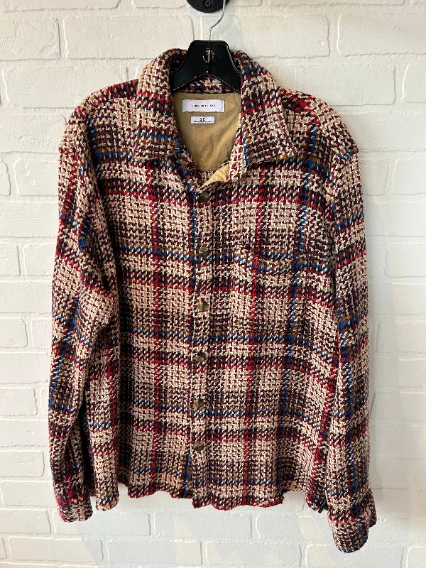 Jacket Shirt By Urban Outfitters In Red & Tan, Size: S Corduroy Jacket Velvet Jacket Brocade Jacket Jacket Shirt By Urban Outfitters In Red & Tan, Size: S Corduroy Jacket Velvet Jacket Brocade Jacket