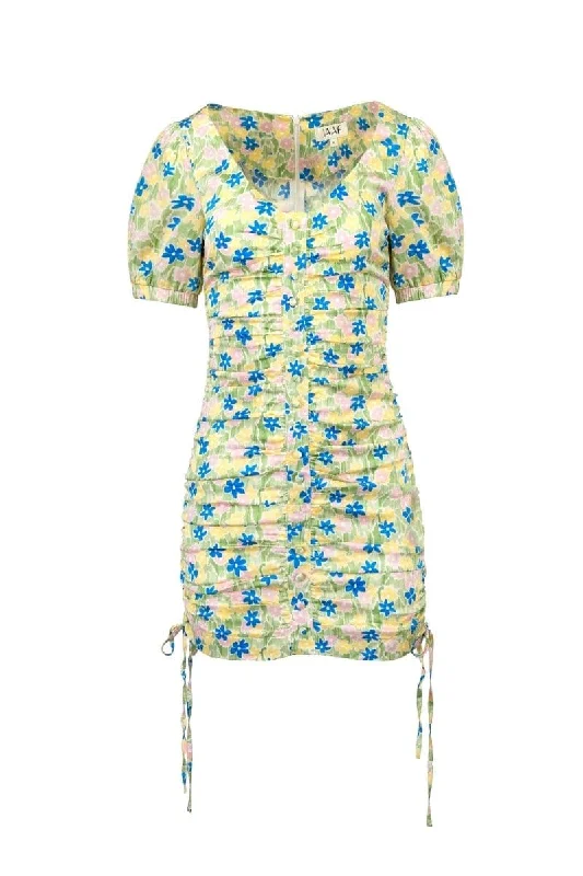MEADOW RUCHED MINI DRESS Chic Sleeveless Mini Dress