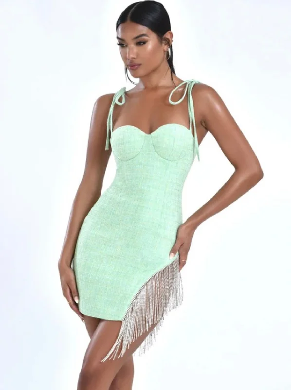 TWEED MINI DRESS Trendy Lace Mini Dress