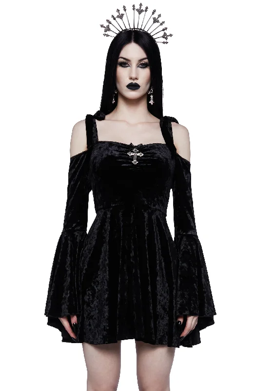 Nocturnal Elegance Mini Dress Cozy T-Shirt Mini Dress