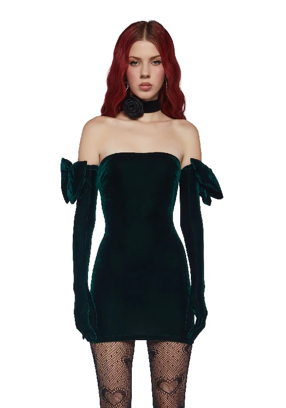 Pretty Perfection Mini Dress Set - Green Stylish Ribbed Mini Dress