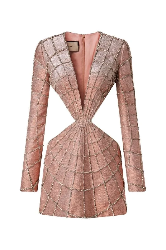 ROSE NELLY CUT OUT MINI DRESS Trendy Cut-Out Mini Dress