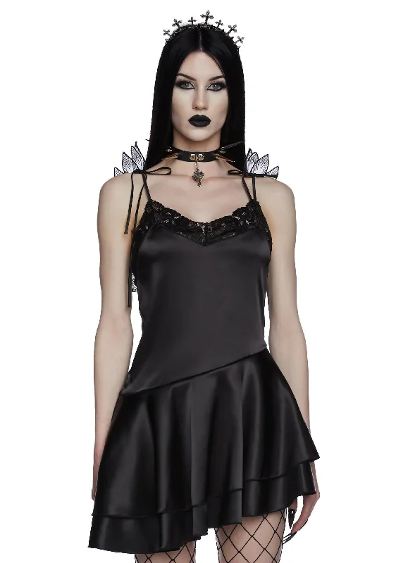Seraphs And Sinners Mini Dress Cozy Wraparound Mini Dress