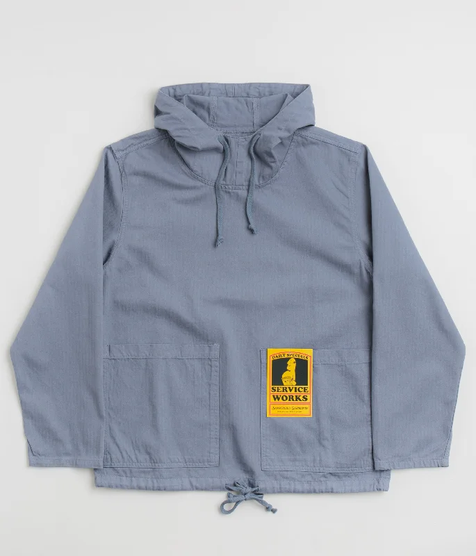 Service Works Herringbone Market Smock Jacket - Harbour Ribbed Jacket Pleated Jacket Ruffled Jacket