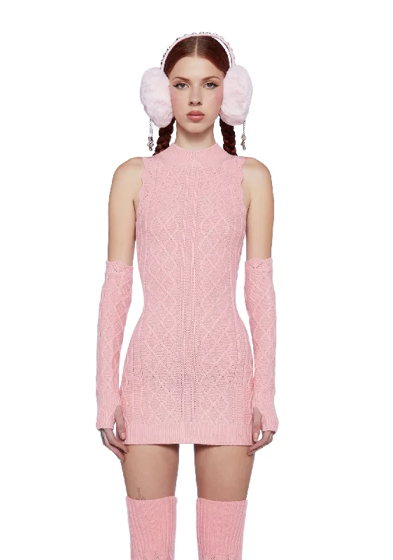 Soft Embrace Mini Dress Set Elegant Off-Shoulder Dress Mini