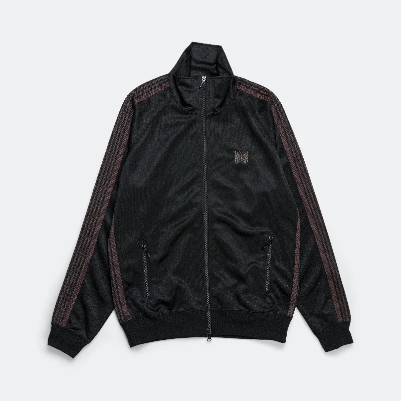 Track Jacket - Black Poly Smooth Wool Jacket Cashmere Jacket Tweed Jacket