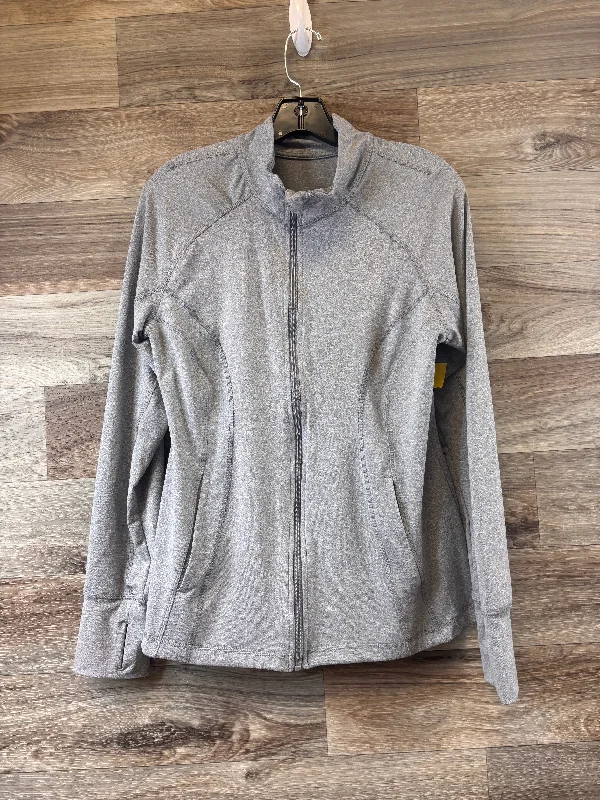 Athletic Jacket By 90 Degrees By Reflex In Grey, Size: Xl Hoodie Zip-Up Jacket Button-Up Jacket Athletic Jacket By 90 Degrees By Reflex In Grey, Size: Xl Hoodie Zip-Up Jacket Button-Up Jacket