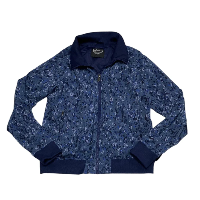 Athletic Jacket By Athleta In Blue, Size: M Jacket Blazer Coat