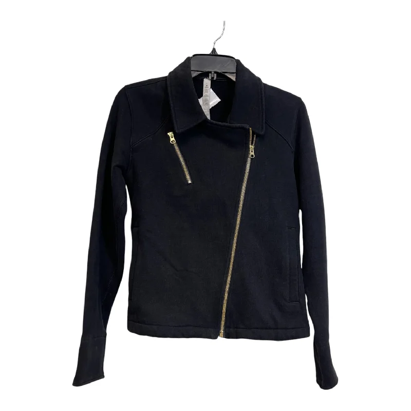 Athletic Jacket By Lululemon In Black, Size: 4 Faux Fur Fabric Real Fur Fabric Shearling Fabric Athletic Jacket By Lululemon In Black, Size: 4 Faux Fur Fabric Real Fur Fabric Shearling Fabric