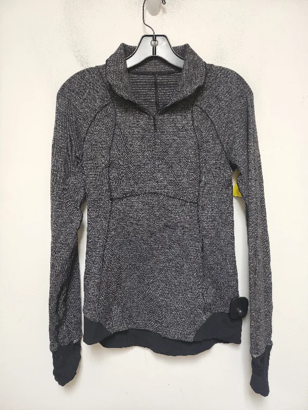 Athletic Jacket By Lululemon In Grey, Size: S Collared Jacket Crew Neck Jacket Turtle Neck Jacket