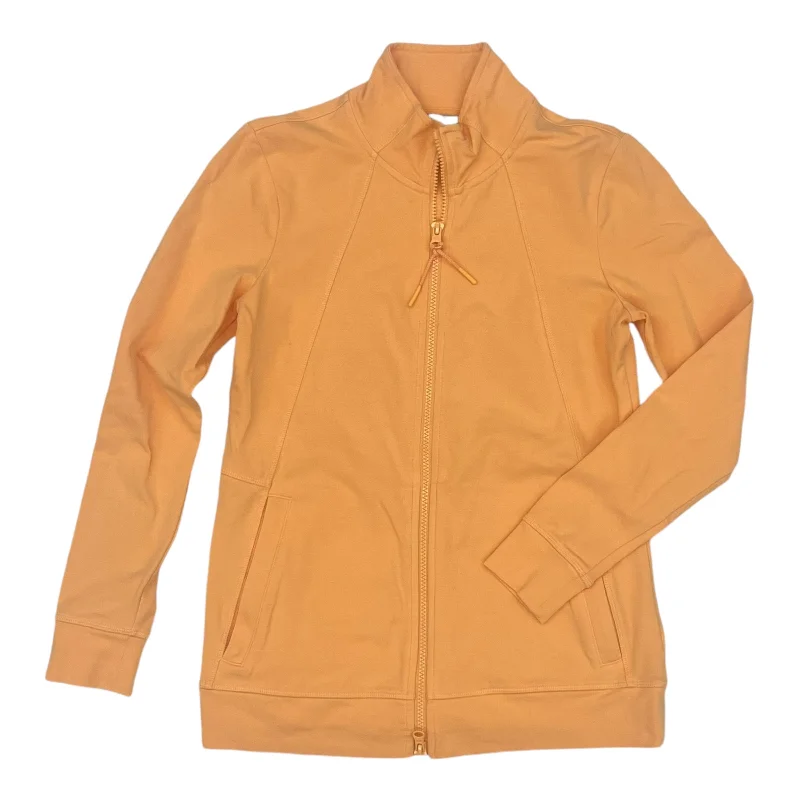 Athletic Jacket By Talbots In Orange, Size:Sp Faux Fur Jacket Real Fur Jacket Shearling Jacket Athletic Jacket By Talbots In Orange, Size:Sp Faux Fur Jacket Real Fur Jacket Shearling Jacket