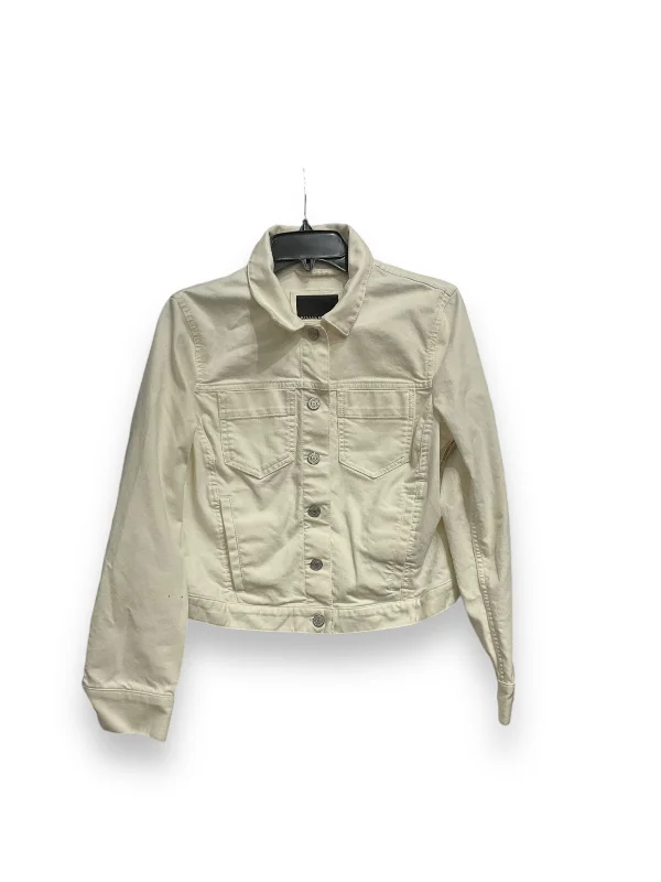Jacket Denim By Levis In White Denim, Size: S Appliqued Jacket Beaded Jacket Sequined Jacket Jacket Denim By Levis In White Denim, Size: S Appliqued Jacket Beaded Jacket Sequined Jacket
