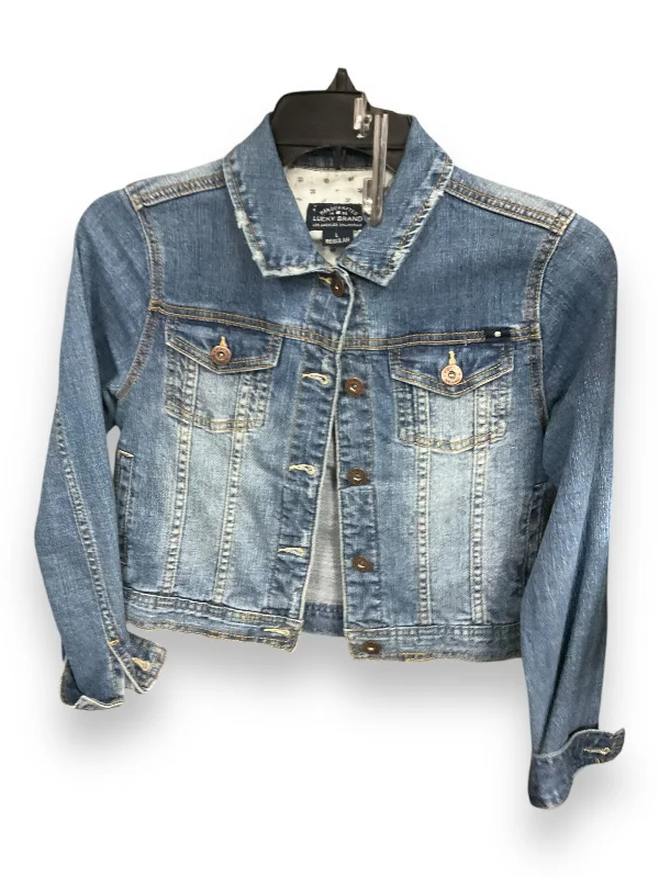 Jacket Denim By Lucky Brand In Blue Denim, Size: L Elasticated Jacket Padded Jacket Insulated Jacket Jacket Denim By Lucky Brand In Blue Denim, Size: L Elasticated Jacket Padded Jacket Insulated Jacket