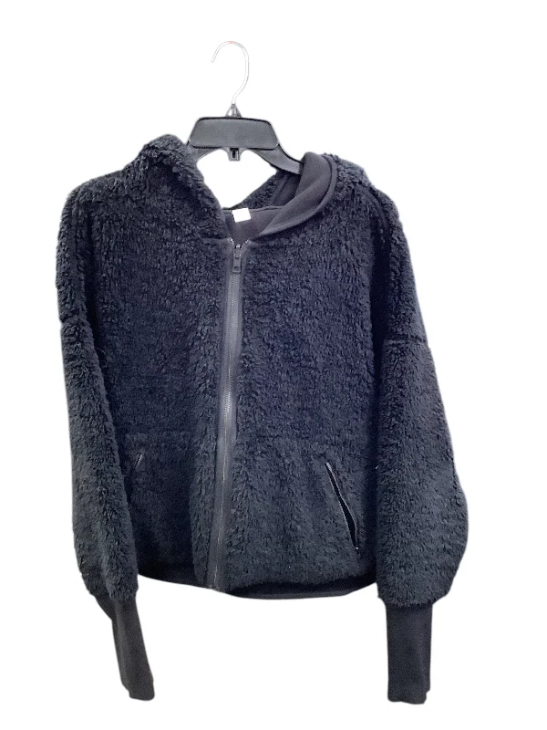 Jacket Faux Fur & Sherpa By Athleta In Black, Size: L Bomber Jacket Anorak Windbreaker Jacket Faux Fur & Sherpa By Athleta In Black, Size: L Bomber Jacket Anorak Windbreaker