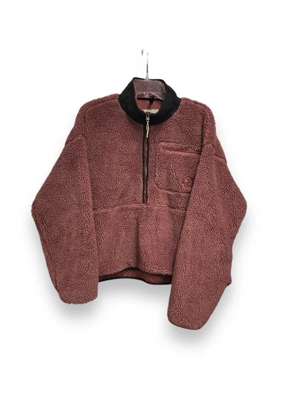 Jacket Faux Fur & Sherpa By The North Face In Purple, Size: Xxl Knit Fabric Woven Fabric Fleece Fabric