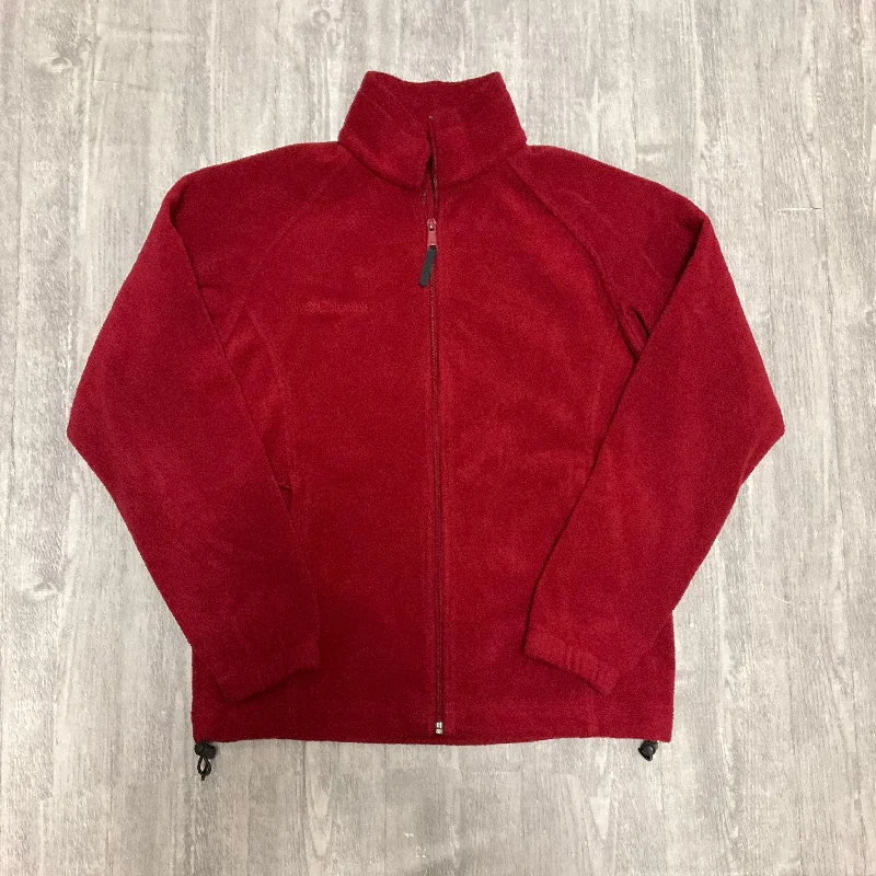 Jacket Fleece By Columbia In Red, Size: S Hoodie Zip-Up Jacket Button-Up Jacket