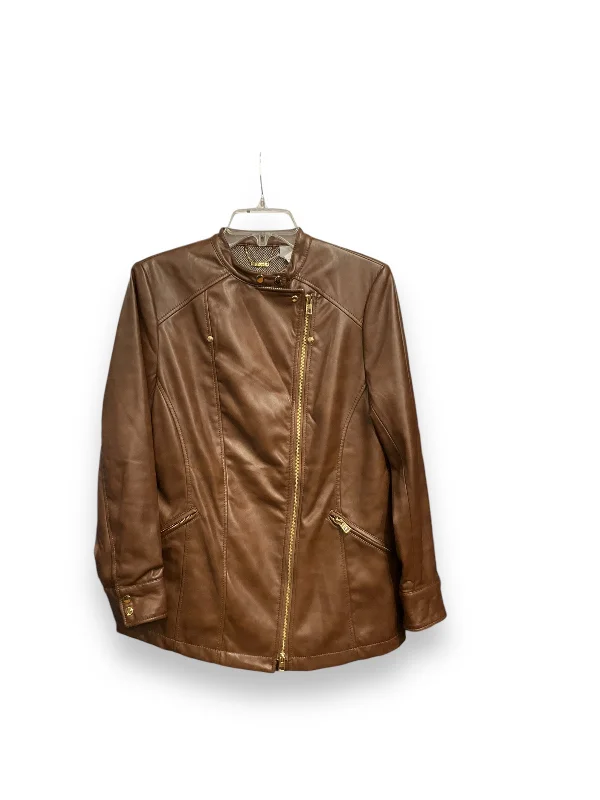 Jacket Moto By Chicos In Brown, Size: M Oversized Jacket Tailored Jacket Straight Jacket Jacket Moto By Chicos In Brown, Size: M Oversized Jacket Tailored Jacket Straight Jacket