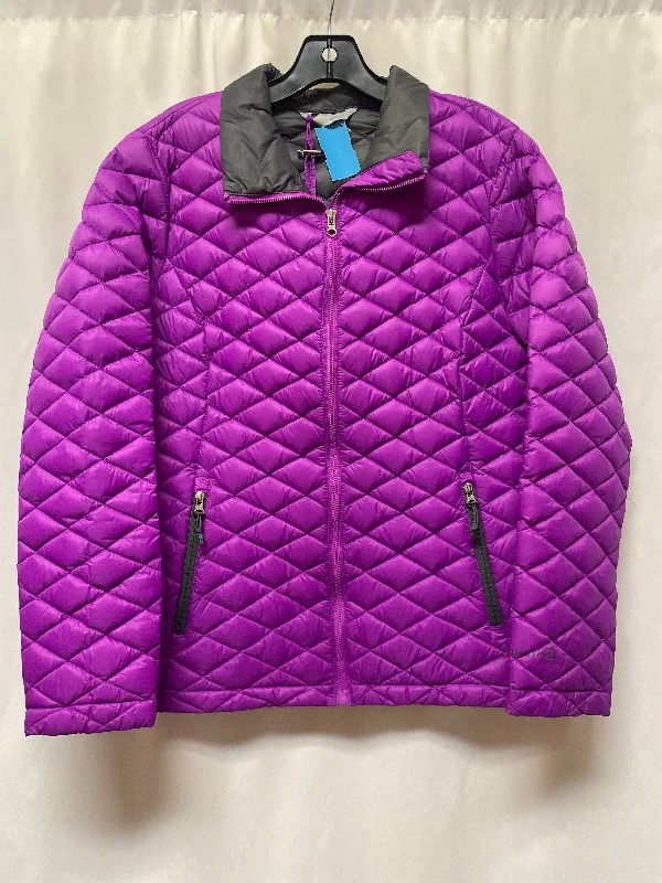 Jacket Puffer & Quilted By Free Country In Purple, Size: L Faux Fur Fabric Real Fur Fabric Shearling Fabric Jacket Puffer & Quilted By Free Country In Purple, Size: L Faux Fur Fabric Real Fur Fabric Shearling Fabric