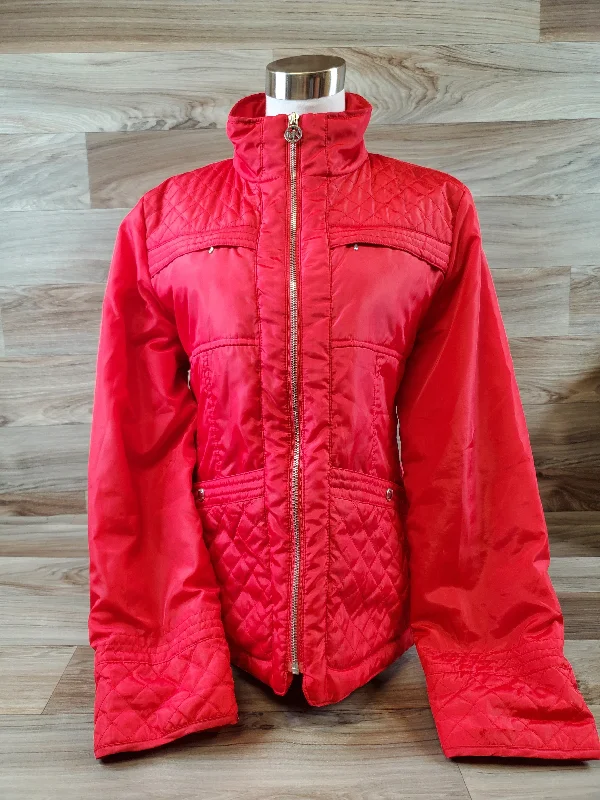 Jacket Puffer & Quilted By Michael By Michael Kors In Red, Size: L Front Pockets Side Pockets Patch Pockets Jacket Puffer & Quilted By Michael By Michael Kors In Red, Size: L Front Pockets Side Pockets Patch Pockets