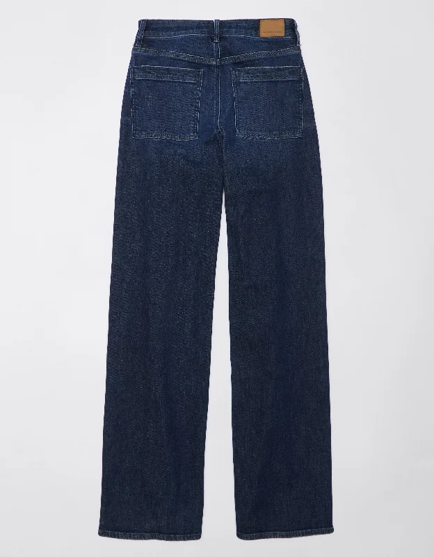 AE Dreamy Drape Stretch Super High-Waisted Baggy Wide-Leg Jean Comfortable Straight-Legged Denim AE Dreamy Drape Stretch Super High-Waisted Baggy Wide-Leg Jean Comfortable Straight-Legged Denim