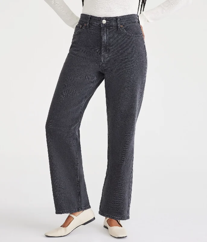 Aeropostale Curvy High-Rise Baggy Jean Comfortable Mid-Rise Jeans