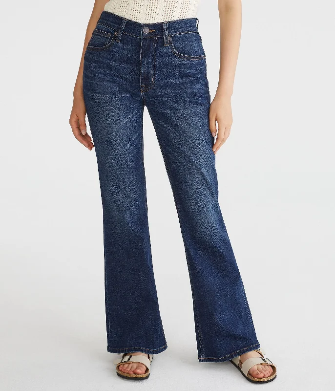 Aeropostale Flare High-Rise Jean Fashionable Distressed Jeans