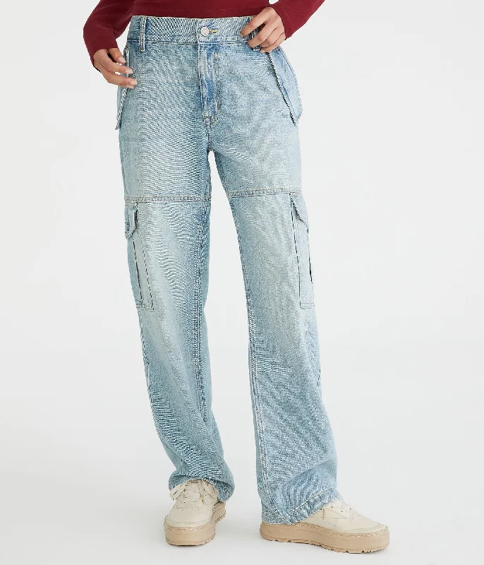 Aeropostale Low-Rise Cargo Jean Stylish High-Waist Skinny Denim