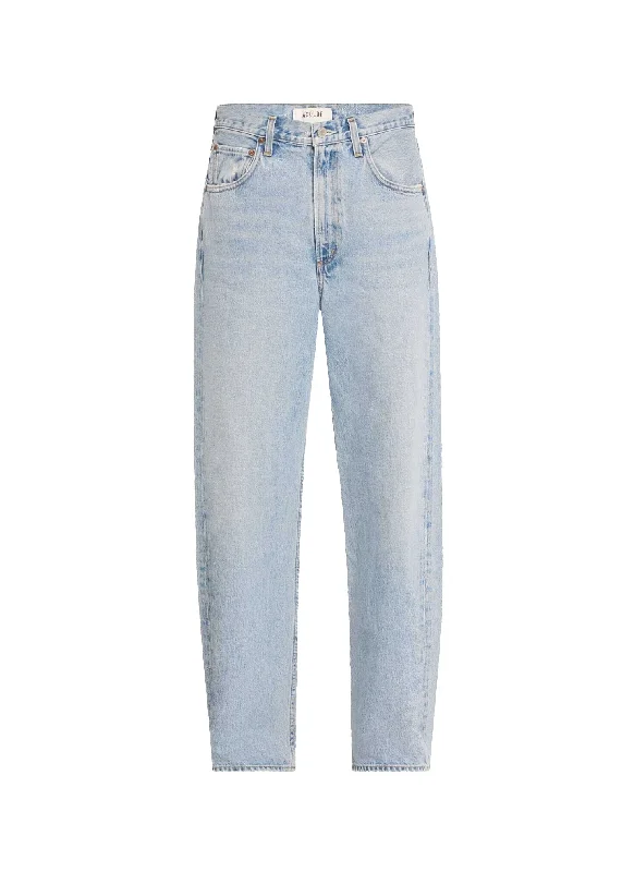 AGOLDE Women's Low Curve Jeans, Force Chic Rip-Detail High-Waist Jeans