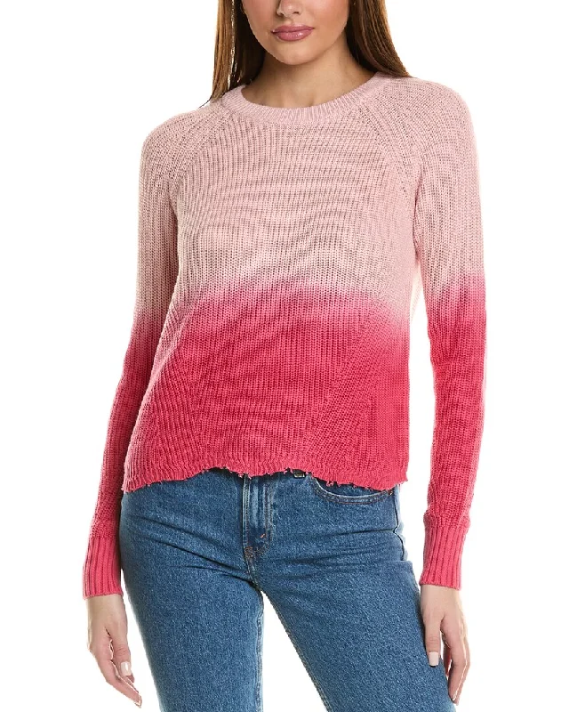 Autumn Cashmere Scalloped Sweater Embroidered Appliqued Beaded